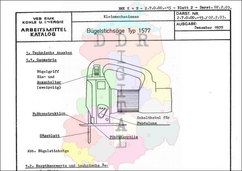 Bügelstichsäge Typ 1577