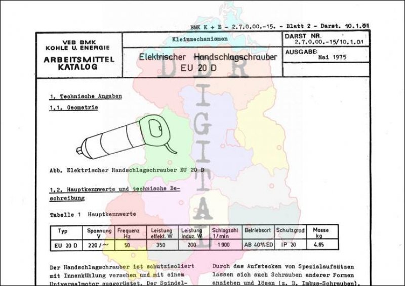 Elektrischer Handschlagschrauber EU 20 D