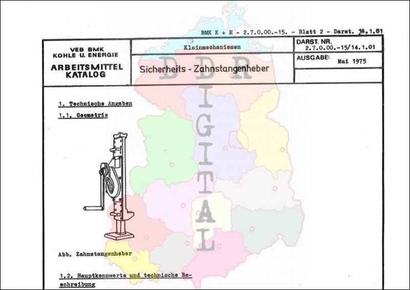 Sicherheits - Zahnstangenheber