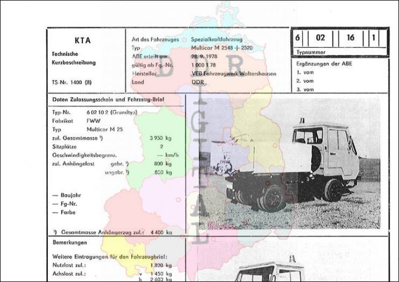 Spezialkraftfahrzeug Multicar M 2548 + 2520