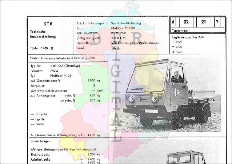 Spezialkraftfahrzeug Multicar M 2501