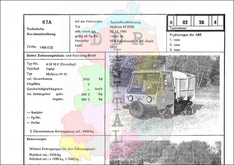 Spezialkraftfahrzeug Multicar M 2598