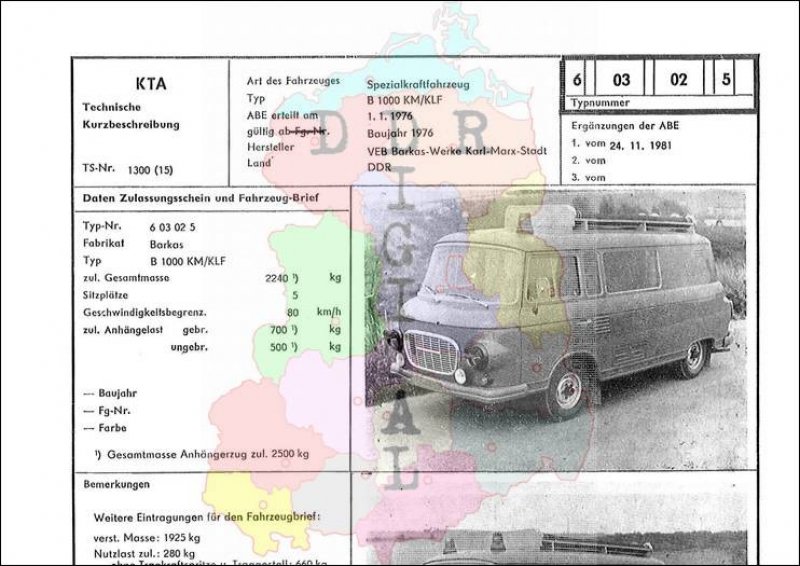 Spezialkraftfahrzeug B 1000 KM/KLF