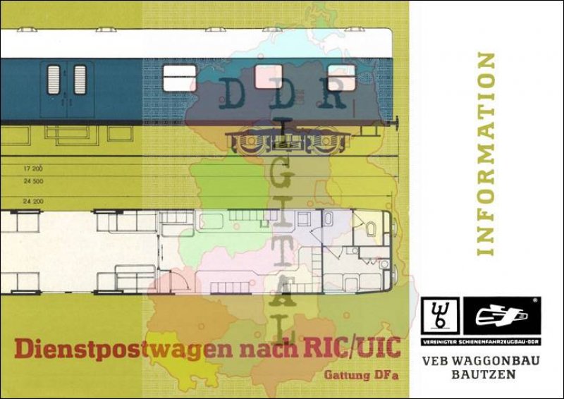 Dienstpostwagen nach RIC/UIC Gattung Dfa