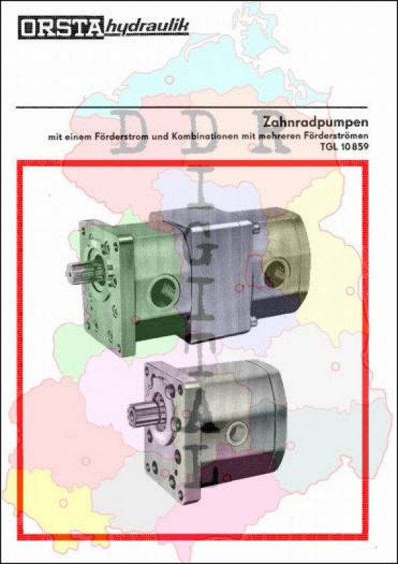 Zahnradpumpen mit einem Förderstrom und Kombination mit mehreren Förderströmen, TGL 10859
