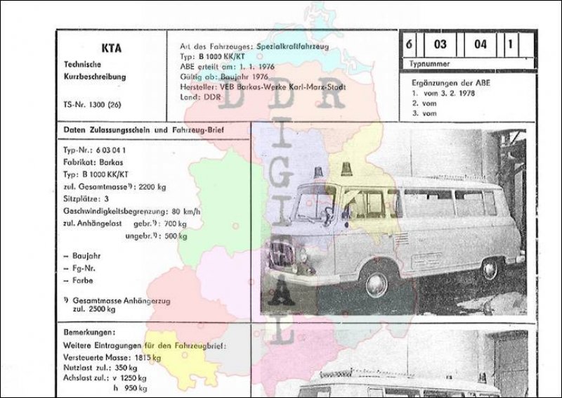 Spezialkraftfahrzeug B 1000 KK/KT