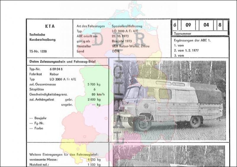Spezialkraftfahrzeug LO 3000 A FR 4/E