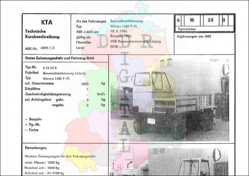Spezialkraftfahrzeug Waran 1501 F-PL