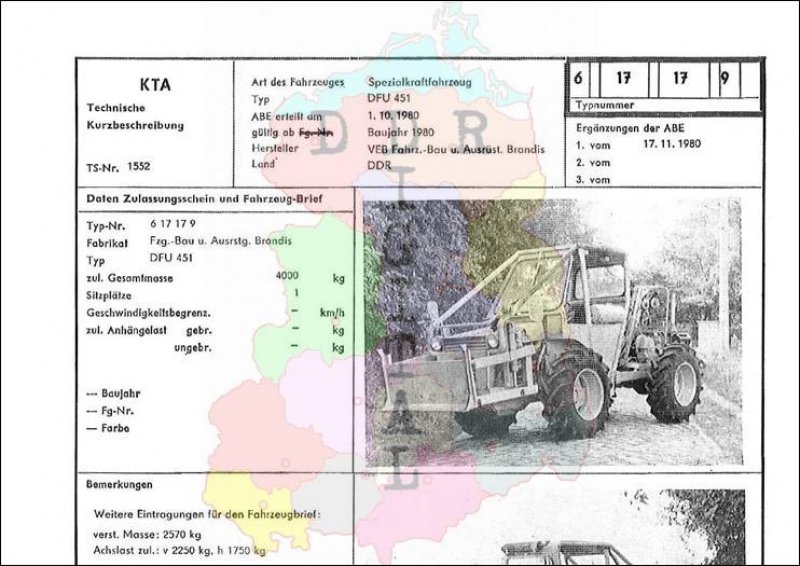 Arbeitskraftfahrzeug DFU 451