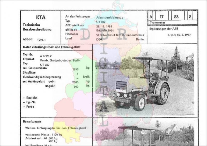 Arbeitskraftfahrzeug UT 082