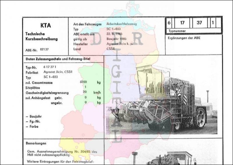 Arbeitskraftfahrzeug SC 1-033