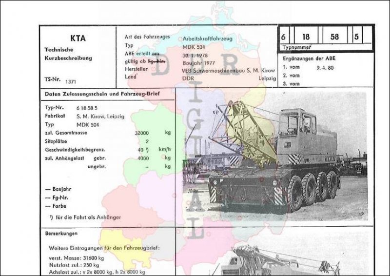 Arbeitskraftfahrzeug MDK 504