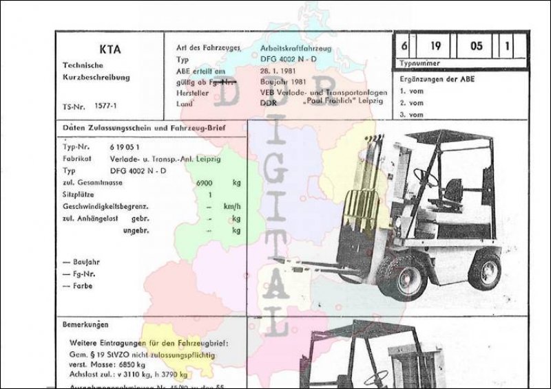 Arbeitskraftfahrzeug DFG 4002 N-D