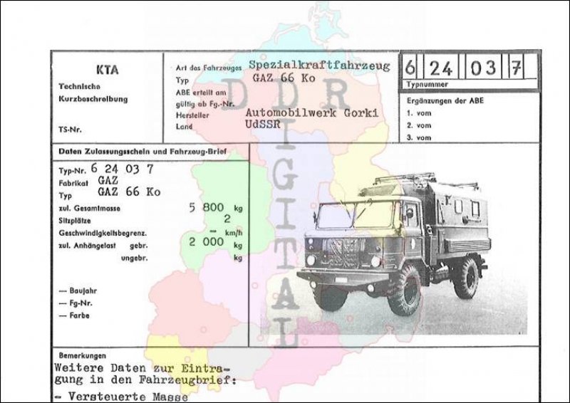 Spezialkraftfahrzeug GAZ 66 Ko