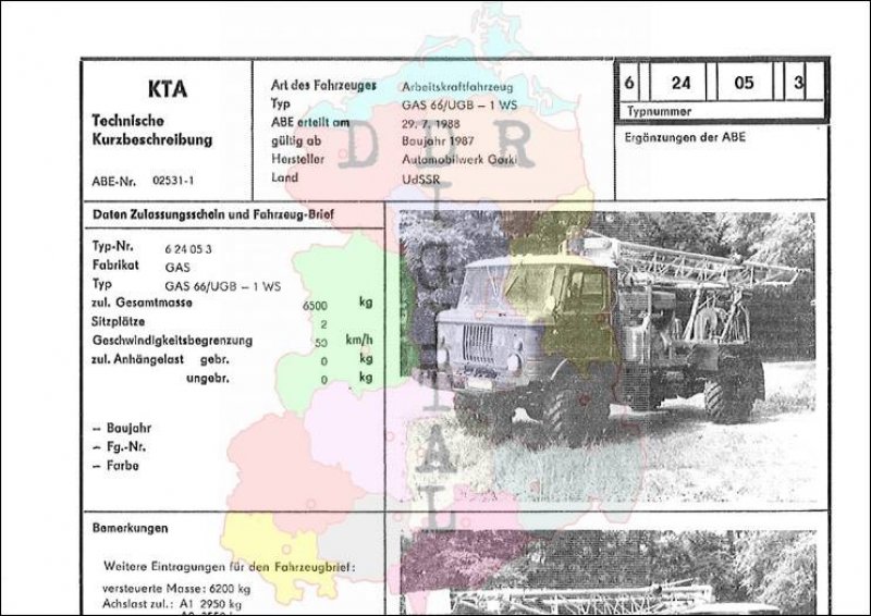 Arbeitskraftfahrzeug GAS 66/UGB-1 WS