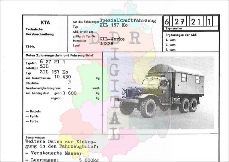 Spezialkraftfahrzeug ZIL 157 Ko