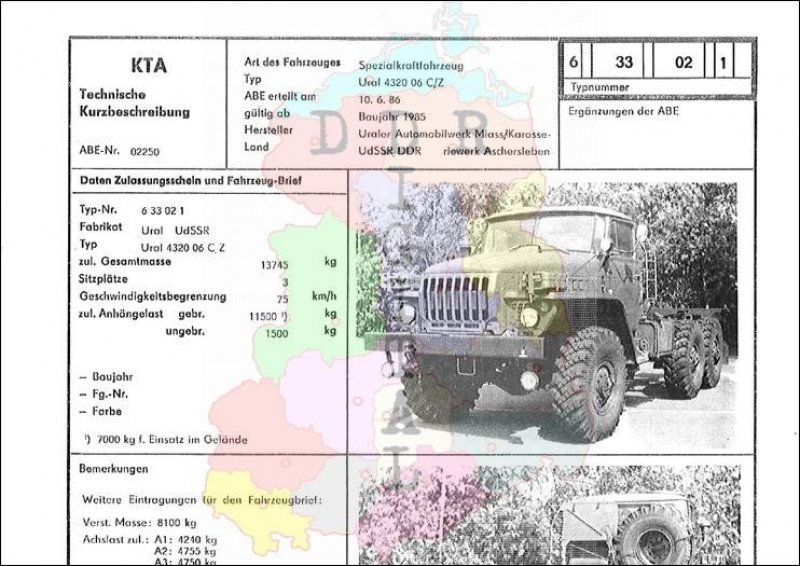 Spezialkraftfahrzeug Ural 4320 06 C/Z