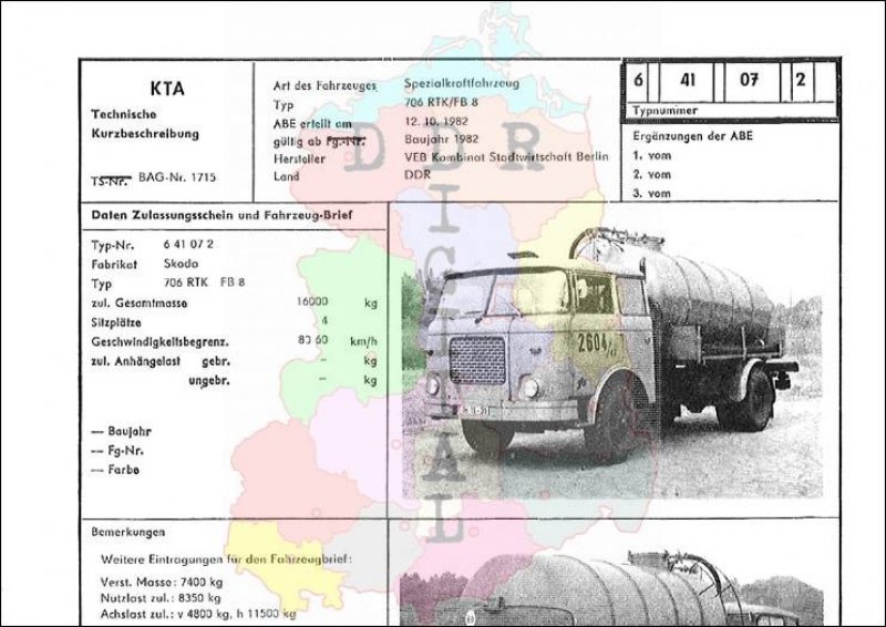 Spezialkraftfahrzeug Skoda 706 RTK/FB 8