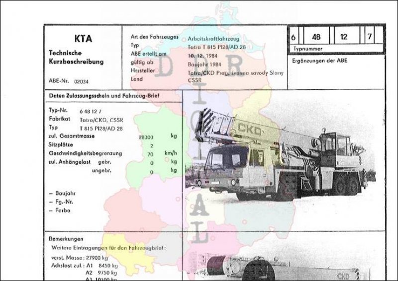 Spezialkraftfahrzeug T 815 P128/AD 28