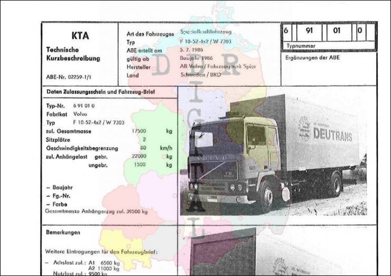 Spezialkraftfahrzeug F 10-52-4x2/W 7303
