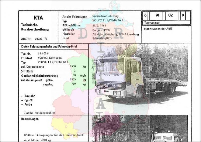 Spezialkraftfahrzeug Volvo FL 4/PEMA TA 1