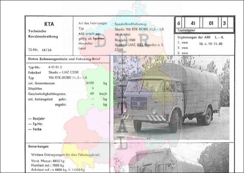 Spezialkraftfahrzeug Skoda 706 RTK BOBR 11,5 - 1,0