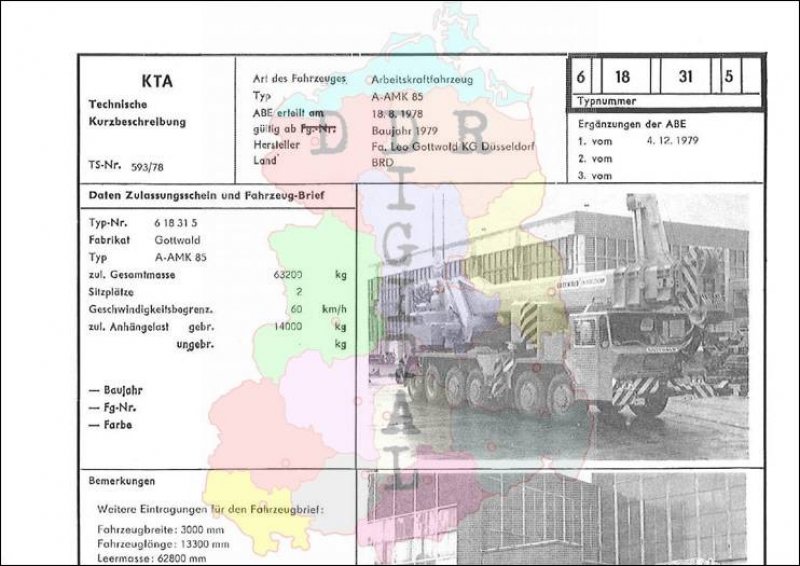 Arbeitskraftfahrzeug A-AMK 85