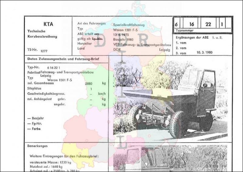 Spezialkraftfahrzeug Waran 1501 F-S