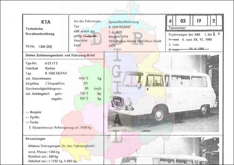 Spezialkraftfahrzeug B 1000 KK/Mdl