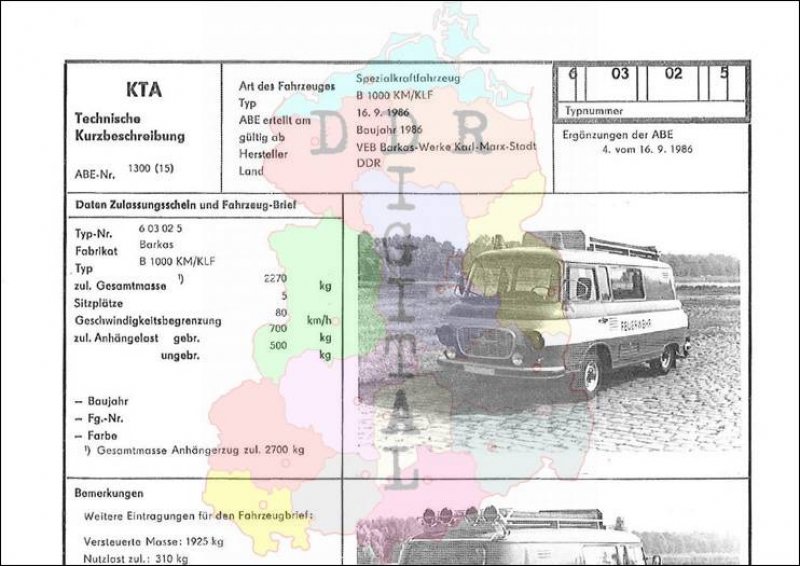 Spezialkraftfahrzeug B 1000 KM/KLF