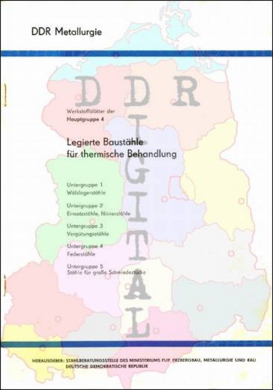 Werkstoffblätter der Hauptgruppe 4, Legiert Baustähle für thermische Behandlung