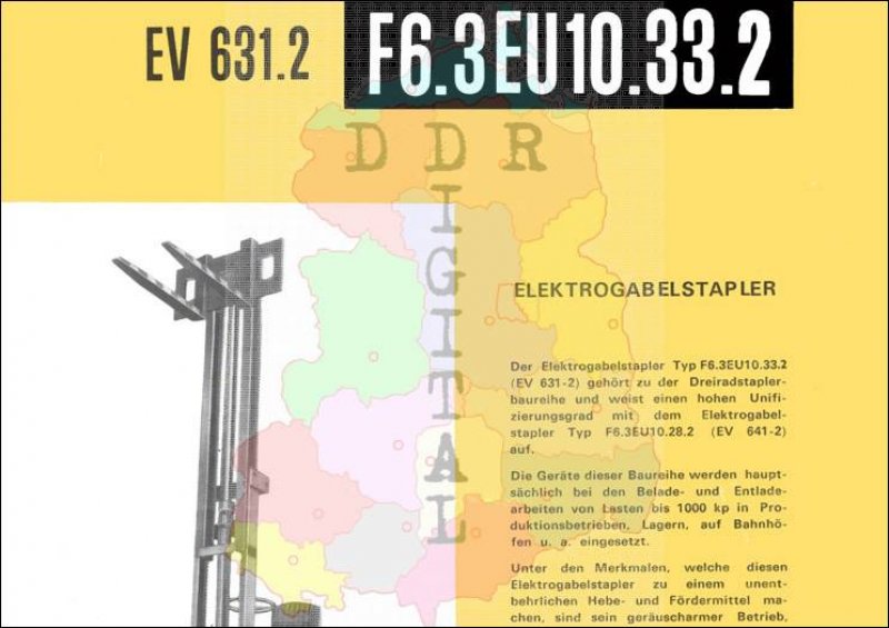 Elektrogabelstapler F6.3EU10.33.2 EV 631.2