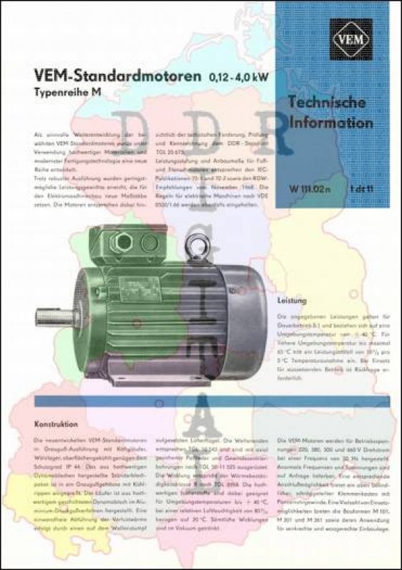 VEM-Standardmotoren 0,12-4,0 kW Typenreihe M