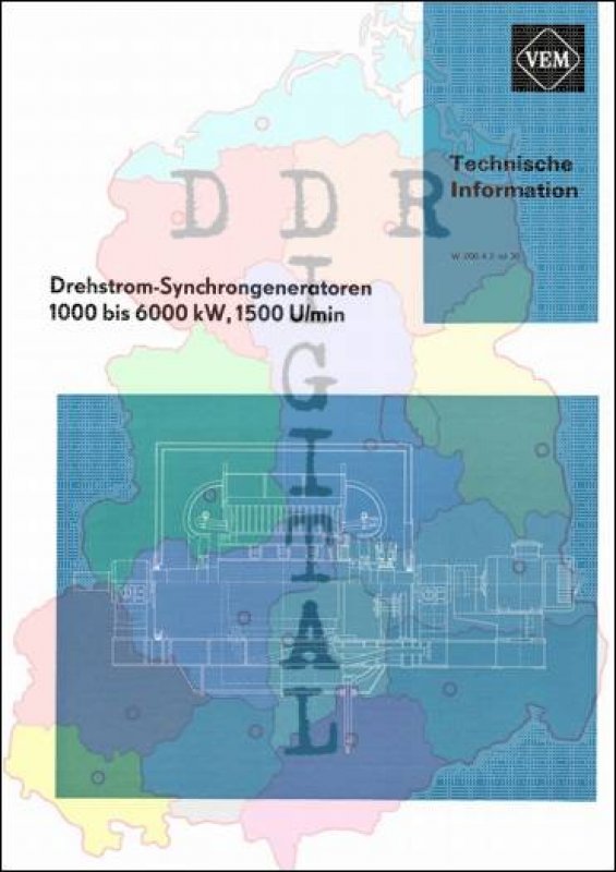 Drehstrom-Synchrongeneratoren 1000 bis 6000 kW, 1500 U/min