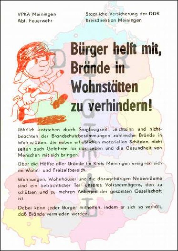 Bürger helft mit, Brände in Wohnstätten zu verhindern!