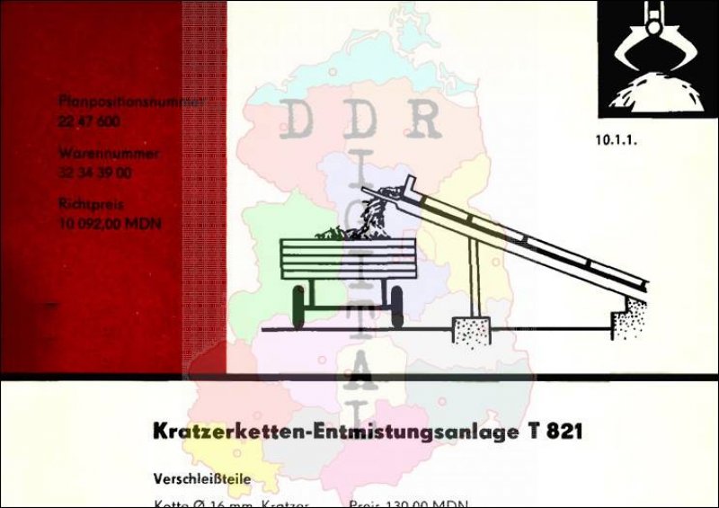 Kratzerketten-Entmistungsanlage T 821