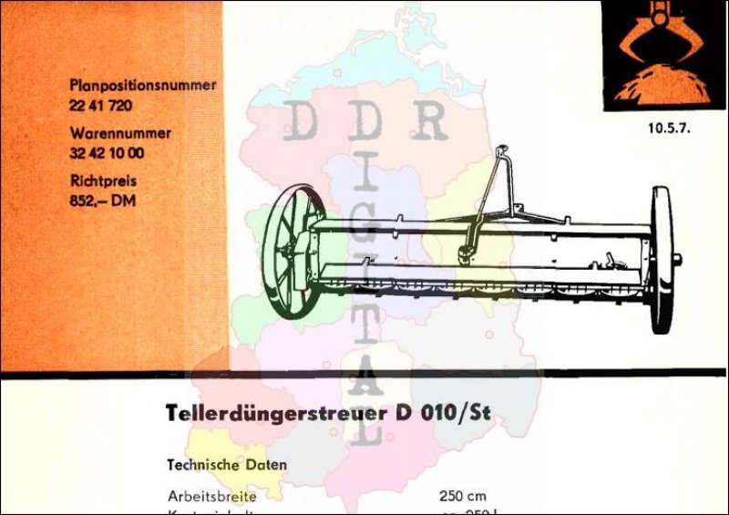 Tellerdüngerstreuer D 010/St