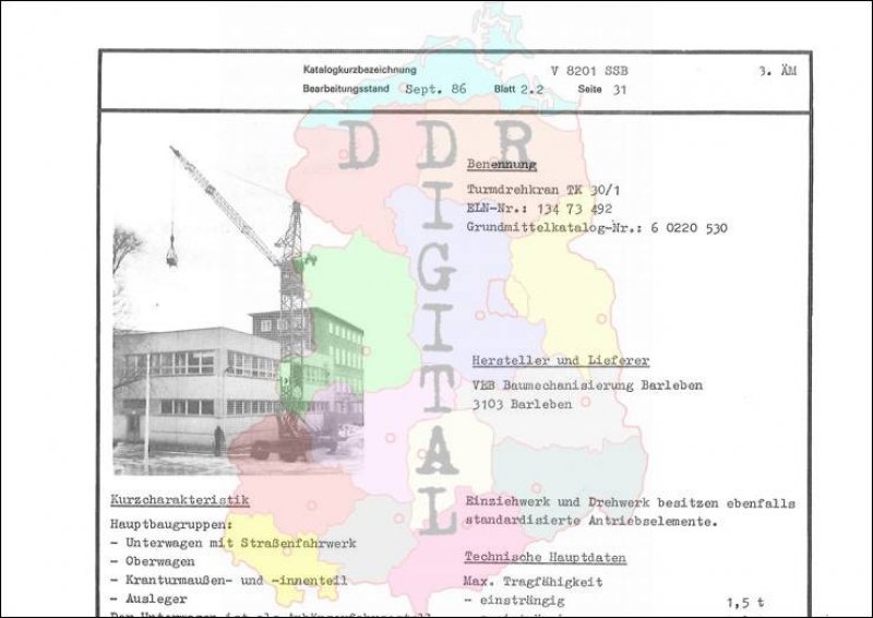 Turmdrehkran TK 30/1