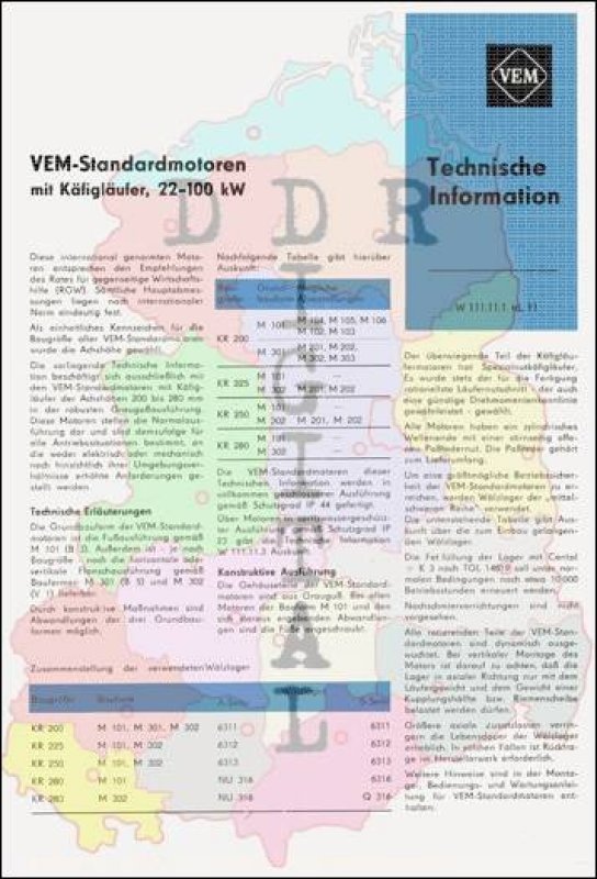 VEM-Standardmotoren mit Käfigläufer, 22-100 kW