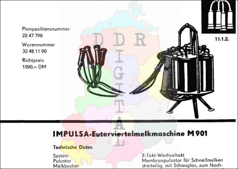 Impulsa-Euterviertelmelkmaschine M 901
