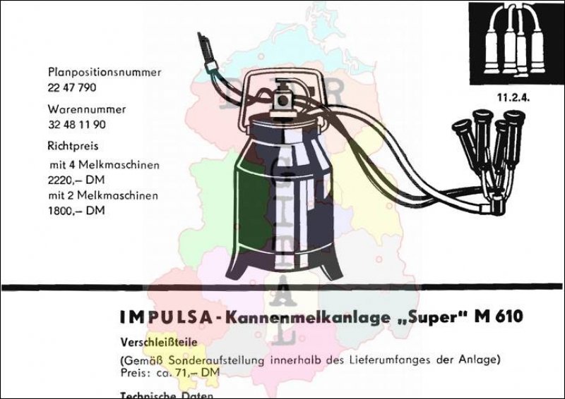 IMPULSA-Kannenmelkanlage "Super" M 610