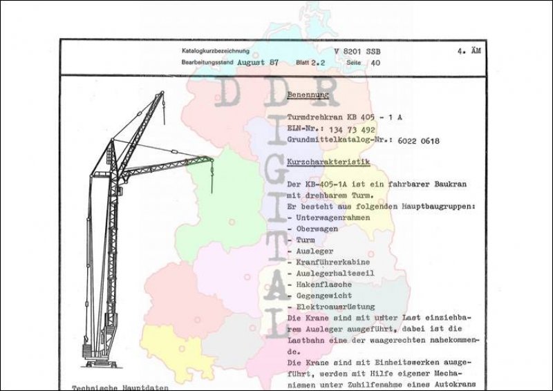 Turmdrehkran KB 405 - 1 A