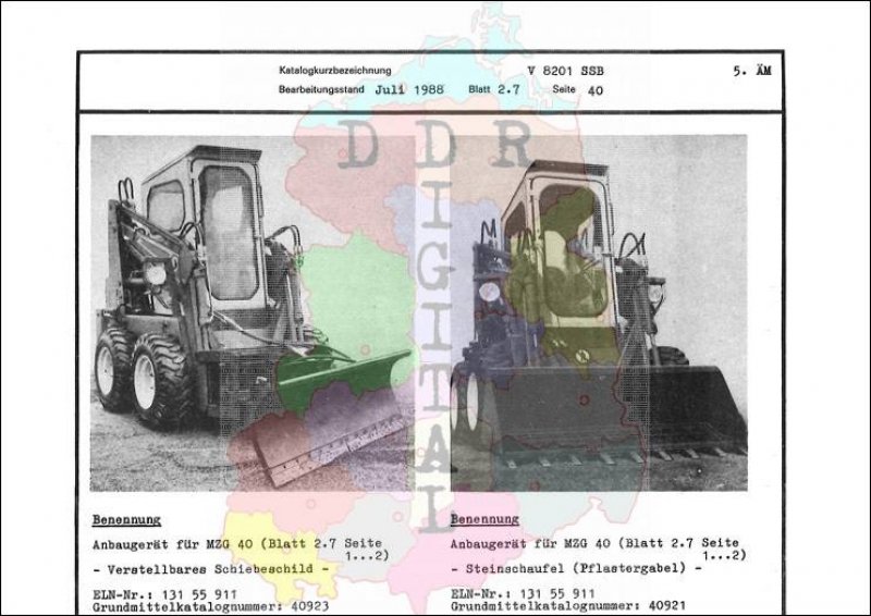 Anbaugerät für MZG 40