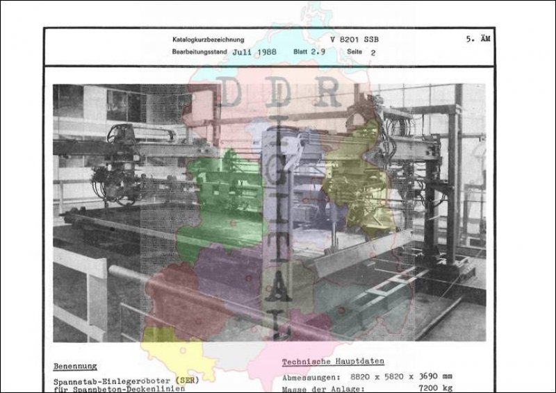 Spannstab-Einlegeroboter (SER) für Spannbeton-Deckenlinien
