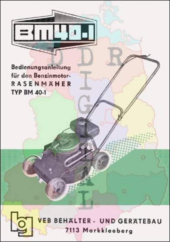 Benzinmotor-Rasenmäher Typ BM 40-1