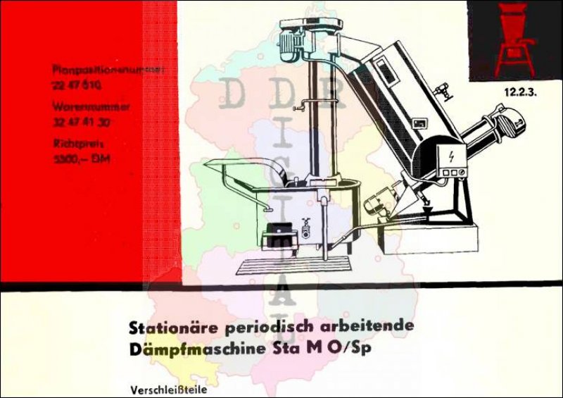 Stationäre periodisch arbeitende Dämpfmaschine Sta M O/SP