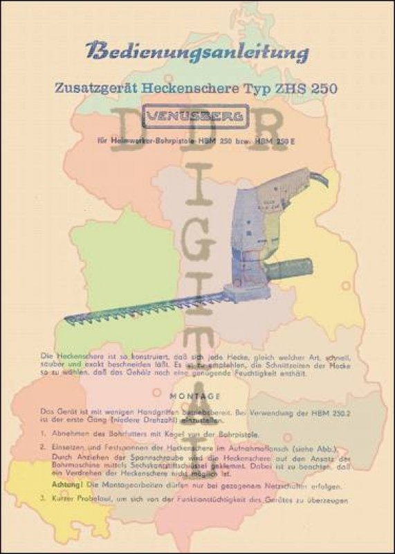 Zusatzgerät Heckenschere Typ ZHS 250
