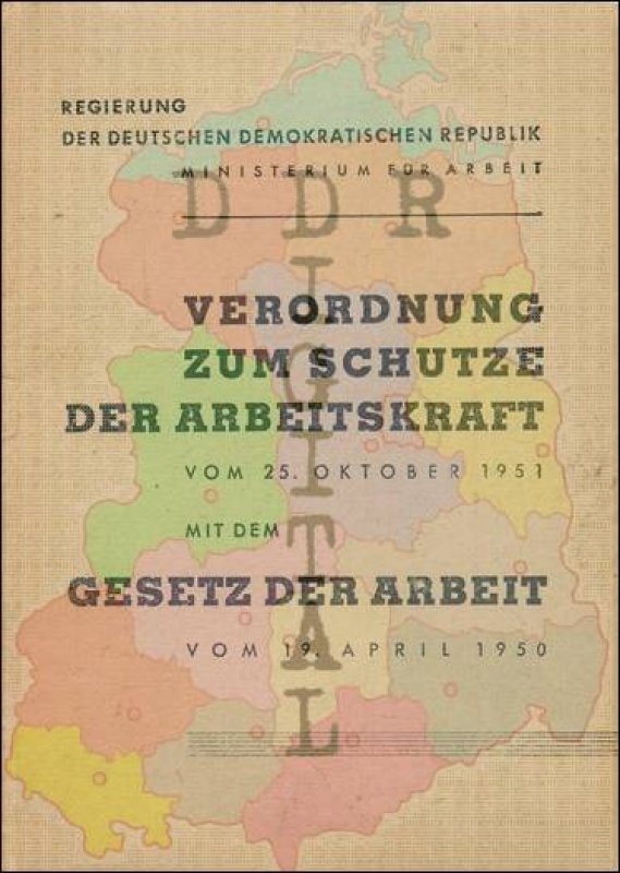 Verordnung zum Schutze der Arbeitskraft, Gesetz der Arbeit