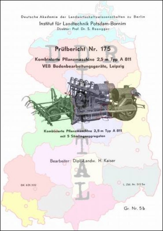 Kombinierte Pflanzmaschine 2,5 m Typ A 811