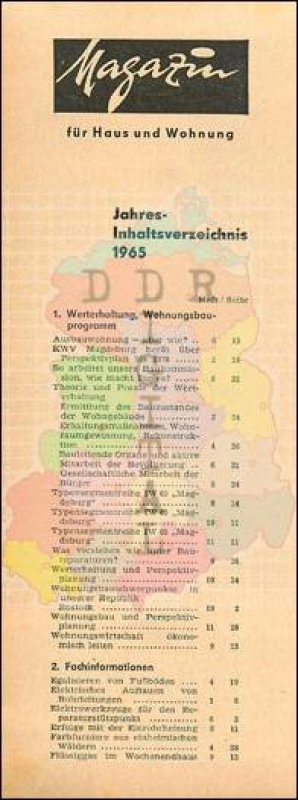 Jahres-Inhaltsverzeichnis 1965